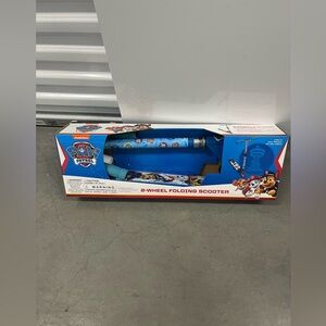 Paw Patrol Blue 2-Wheel Folding Scooter with Character Graphics